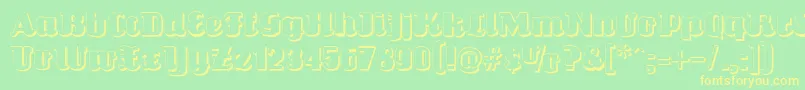 Шрифт Louisianneshadow – жёлтые шрифты на зелёном фоне