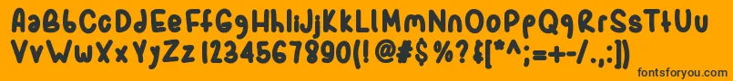 Czcionka Sporkbold – czarne czcionki na pomarańczowym tle