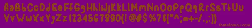 Sporkbold-fontti – ruskeat fontit violetilla taustalla