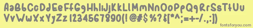 Sporkbold Font – Gray Fonts on Yellow Background
