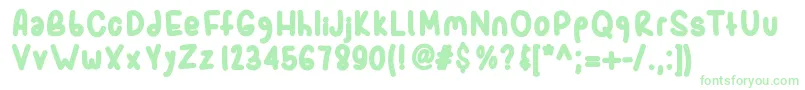 フォントSporkbold – 白い背景に緑のフォント