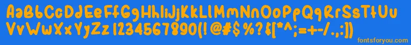 Шрифт Sporkbold – оранжевые шрифты на синем фоне