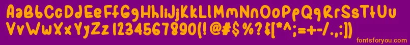 Sporkbold Font – Orange Fonts on Purple Background