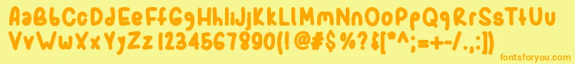 Шрифт Sporkbold – оранжевые шрифты на жёлтом фоне