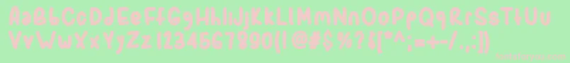 Sporkbold-fontti – vaaleanpunaiset fontit vihreällä taustalla