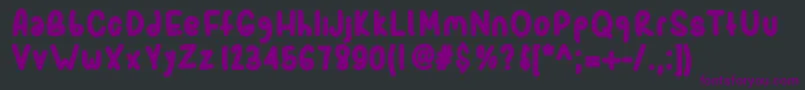 Шрифт Sporkbold – фиолетовые шрифты на чёрном фоне