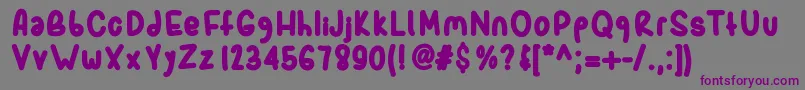 Sporkbold Font – Purple Fonts on Gray Background