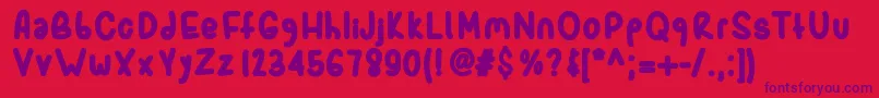 Sporkbold Font – Purple Fonts on Red Background