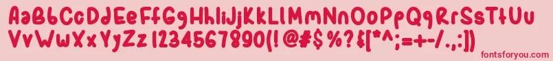 Sporkbold Font – Red Fonts on Pink Background