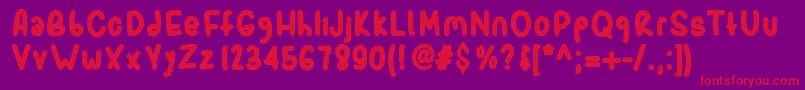 Sporkbold Font – Red Fonts on Purple Background