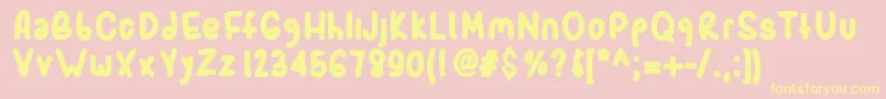 Sporkbold Font – Yellow Fonts on Pink Background