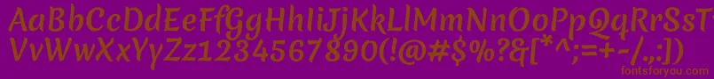 MeriendaoneRegular Font – Brown Fonts on Purple Background