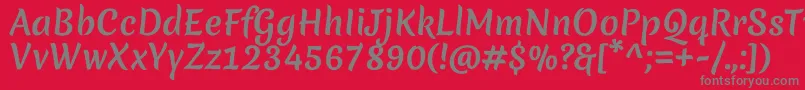MeriendaoneRegular Font – Gray Fonts on Red Background