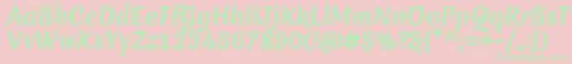 MeriendaoneRegular Font – Green Fonts on Pink Background