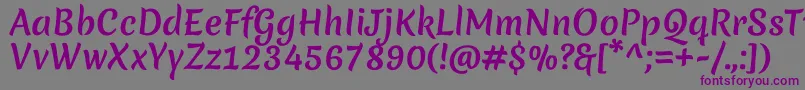 MeriendaoneRegular Font – Purple Fonts on Gray Background