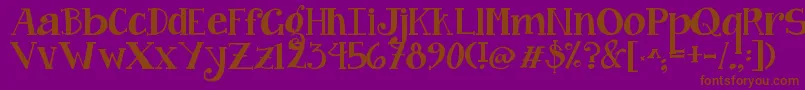 Jandacurlygirlchunky Font – Brown Fonts on Purple Background