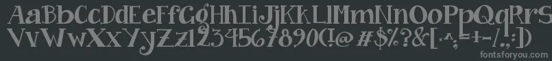 Jandacurlygirlchunky Font – Gray Fonts on Black Background