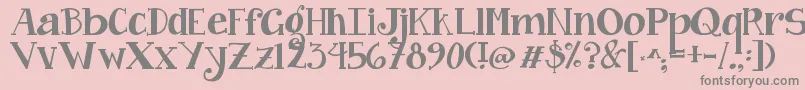 fuente Jandacurlygirlchunky – Fuentes Grises Sobre Fondo Rosa