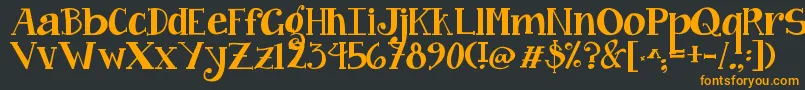 Jandacurlygirlchunky Font – Orange Fonts on Black Background