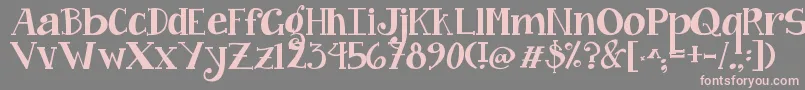 Jandacurlygirlchunky Font – Pink Fonts on Gray Background