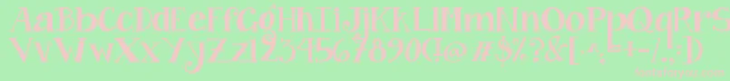 Police Jandacurlygirlchunky – polices roses sur fond vert