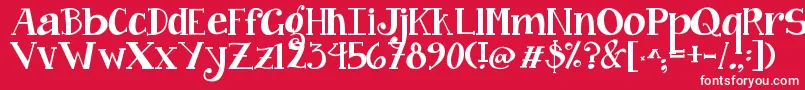 Jandacurlygirlchunky Font – White Fonts on Red Background