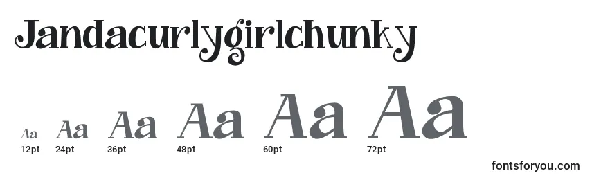 Jandacurlygirlchunky Font Sizes