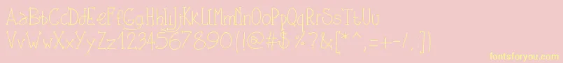 Pwshesamazing-Schriftart – Gelbe Schriften auf rosa Hintergrund