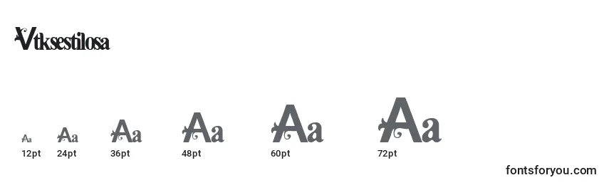Размеры шрифта Vtksestilosa