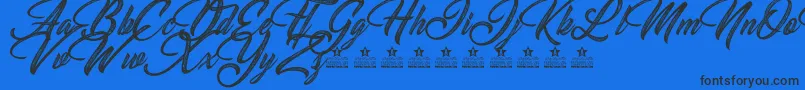 SouthGardensPersonalUse Font – Black Fonts on Blue Background