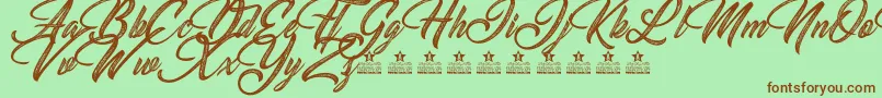 SouthGardensPersonalUse Font – Brown Fonts on Green Background