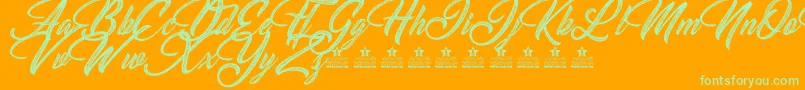 SouthGardensPersonalUse Font – Green Fonts on Orange Background