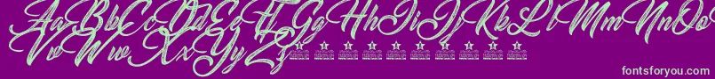 SouthGardensPersonalUse Font – Green Fonts on Purple Background