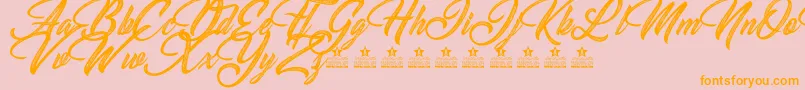 SouthGardensPersonalUse Font – Orange Fonts on Pink Background