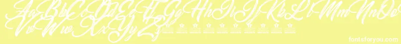 SouthGardensPersonalUse Font – White Fonts on Yellow Background