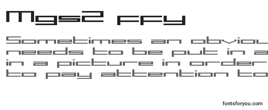 Review of the Mgs2 ffy Font