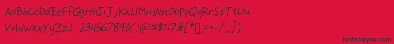 Demoi Font – Black Fonts on Red Background