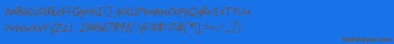 Demoi Font – Brown Fonts on Blue Background