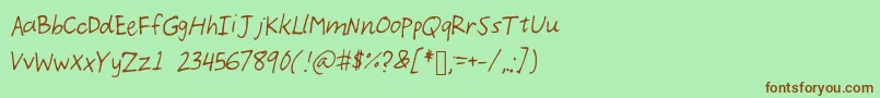 Demoi Font – Brown Fonts on Green Background