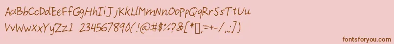 Demoi Font – Brown Fonts on Pink Background