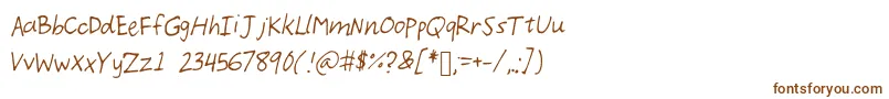 Demoi Font – Brown Fonts on White Background