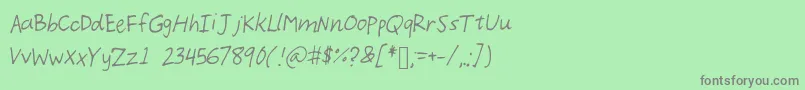 Demoi Font – Gray Fonts on Green Background