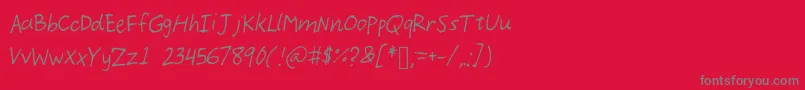 Demoi Font – Gray Fonts on Red Background