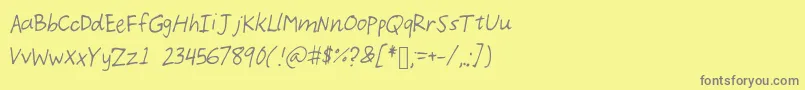 Demoi Font – Gray Fonts on Yellow Background