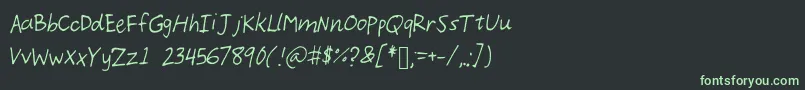 Demoi Font – Green Fonts on Black Background