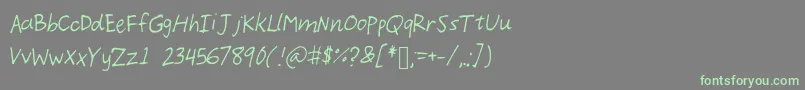 Demoi Font – Green Fonts on Gray Background