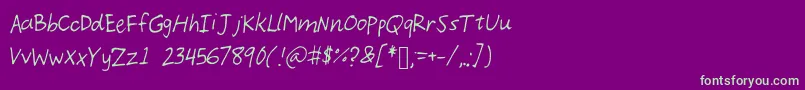Demoi Font – Green Fonts on Purple Background