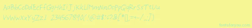 Demoi Font – Green Fonts on Yellow Background