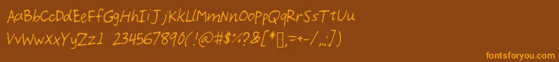 Demoi Font – Orange Fonts on Brown Background