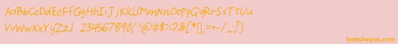 Demoi Font – Orange Fonts on Pink Background